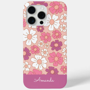 Funda Para iPhone 15 Pro Max Estuche para iPhone Rubor y White Floral Funda-Mat