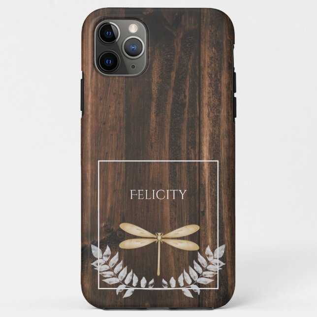 Funda De Case-Mate Para iPhone Estuche para iPhone Rustic Gold Dragonfly Funda-Ma (Reverso)