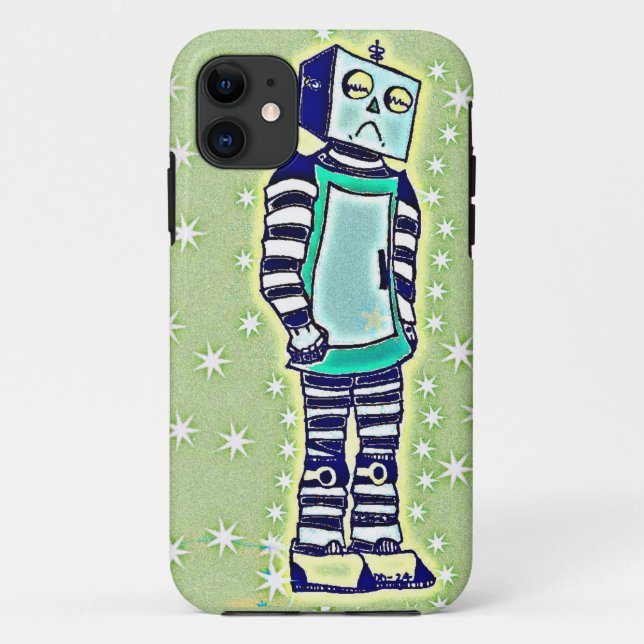 Funda De Case-Mate Para iPhone Estuche para iPhone Sad Robot (Reverso)