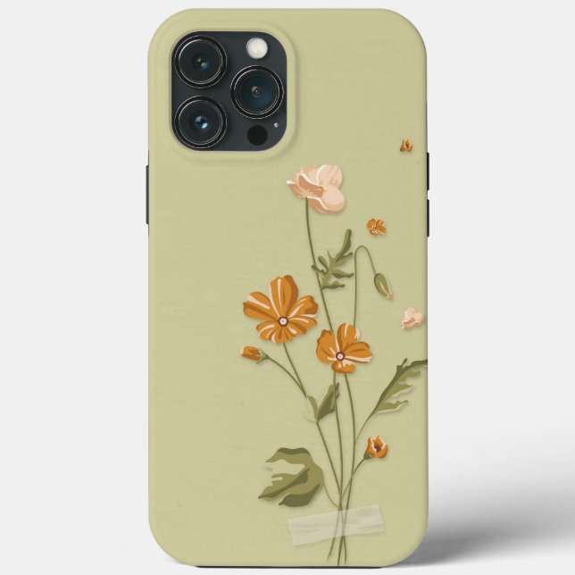 Funda De Case-Mate Para iPhone estuche para iPhone simple floral Funda-Mate (Reverso )