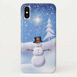 Funda Para iPhone X Estuche para iPhone Snowman