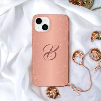 Estuche para iPhone Sparkle Rosa Gold Look Monogra