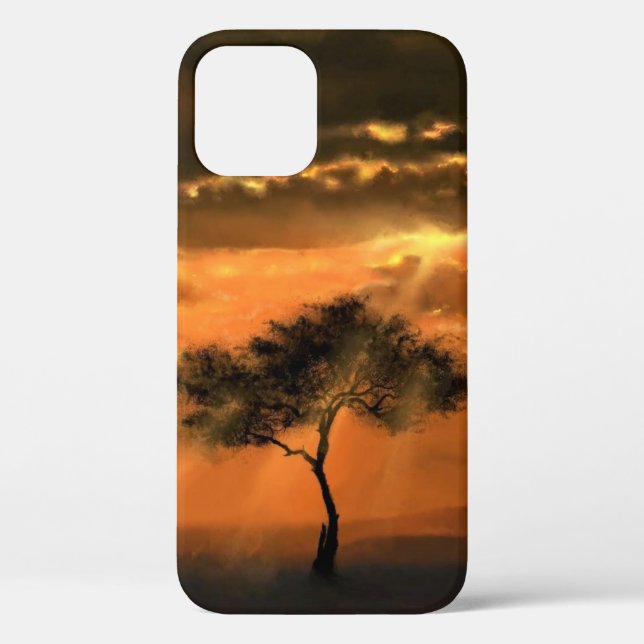 Funda De Case-Mate Para iPhone Estuche para iPhone Sunrise Tree Sunbeams (Reverso )