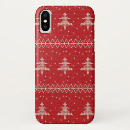 Funda Para iPhone X Estuche para iPhone Sweater Snowflake Christmas Tr