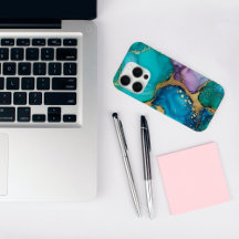 Estuche para iPhone Swirls Verde azulado de Moda d