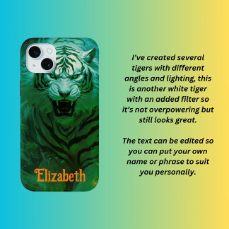Funda Para iPhone 15 Mini Estuche para iPhone Tiger blanco / iPad
