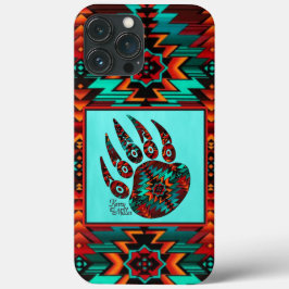 Funda Para iPhone 13 Pro Max Estuche para iPhone Tribal Bear Paw Funda-Mate