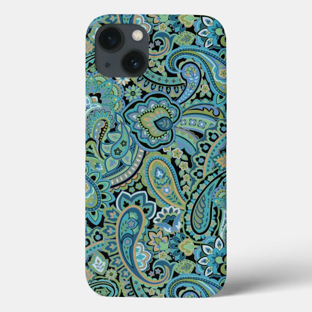 Funda De Case-Mate Para iPhone Estuche para iPhone verde Paisley Forest (Reverso)