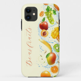 Funda Para iPhone 11 Estuche para iPhone vertical con frutos aplastante
