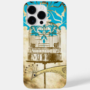 Funda Para iPhone 14 Pro Max De Case-Mate Estuche para iPhone Vieja Peacock Birdcage Damask