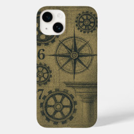 Funda Para iPhone 14 De Case-Mate Estuche para iPhone Vintage Industrial Blueprint