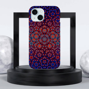 Funda Para iPhone 15 Estuche para iPhone y iPad azul y rojo negrita