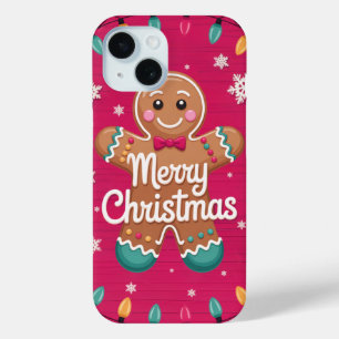 Funda Para iPhone 15 Estuche para iPhone y iPad de Feliz Navidad Ginger