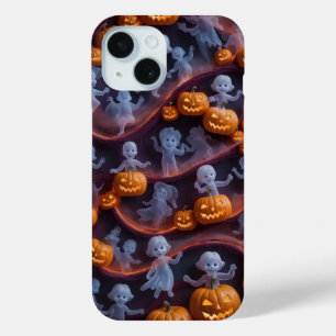 Funda Para iPhone 15 Estuche para iPhone y iPad de juguete Pumpkin Ghos