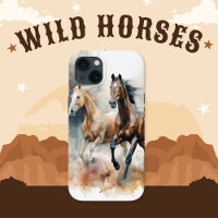 estuche para iPhone y iPad para caballos salvajes 