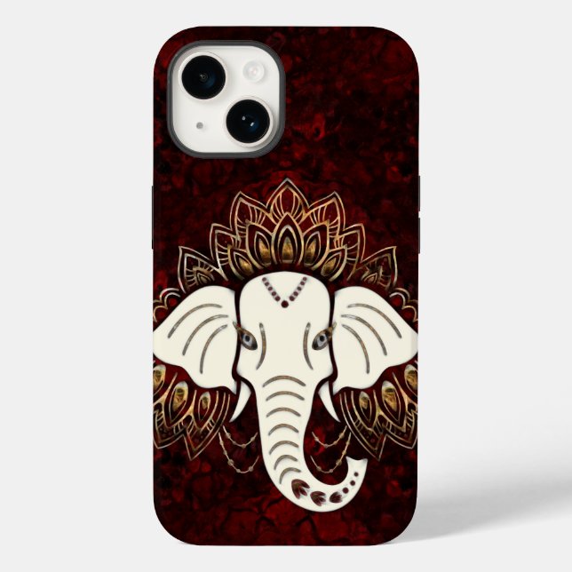Funda De Case-Mate Para iPhone Estuche para iPhone y iPad para elefantes blancos (Reverso )