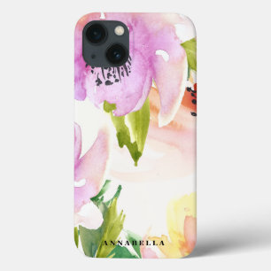 Funda Para iPhone 13 Estuche para mini para iPad de las flores de color