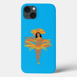 Funda Para iPhone 13 Estuche para teléfono azul Samba Dancer