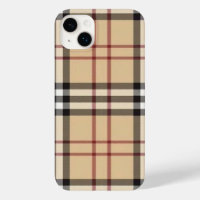 Estuche para teléfono Beige Plaid
