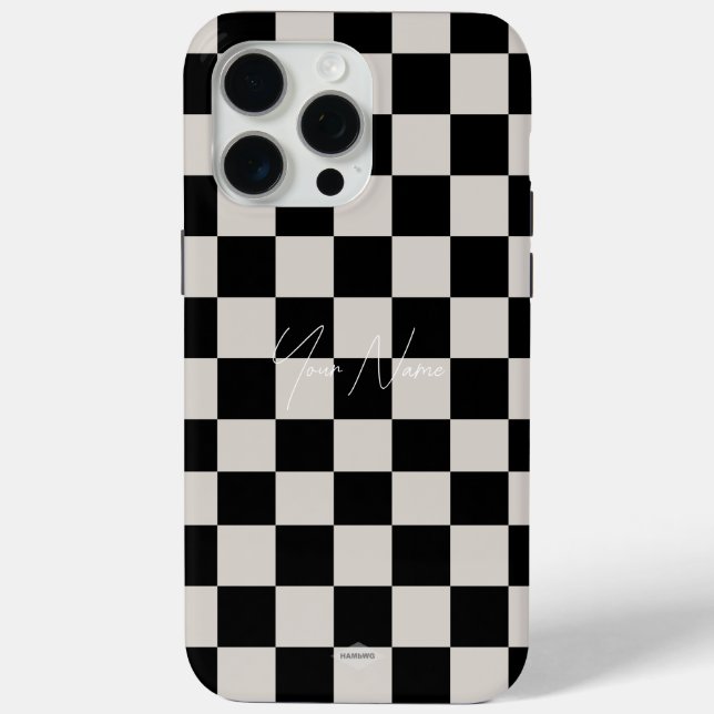 Funda De Case-Mate Para iPhone Estuche para teléfono celular Checker (Reverso )