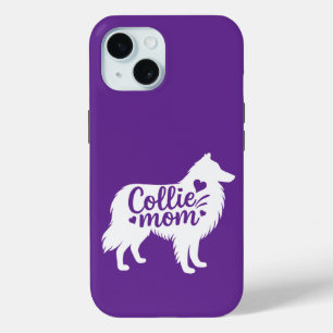 Funda Para iPhone 15 Estuche para teléfono celular Collie Mom