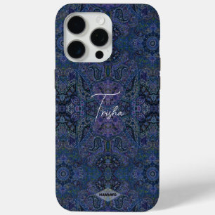 Funda Para iPhone 15 Pro Max Estuche para teléfono celular de diseño gitano azu
