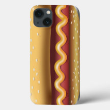 Estuche para teléfono celular de Hot dog divertido
