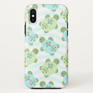 Funda Para iPhone X Estuche para teléfono celular de patrón de tortuga