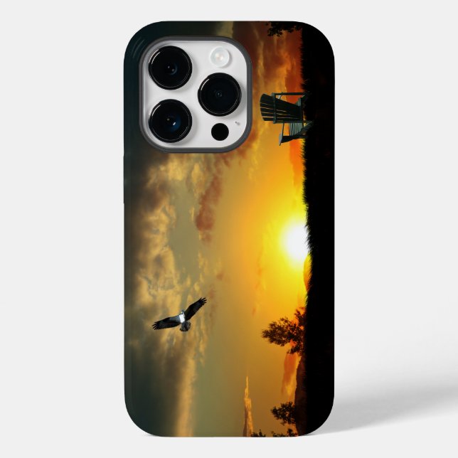 Funda De Case-Mate Para iPhone Estuche para teléfono celular Yellow Sunset Grassy (Reverso )