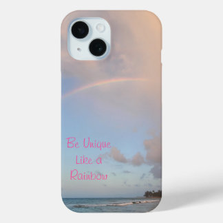 Funda Para iPhone 15 Estuche para teléfono con arco iris