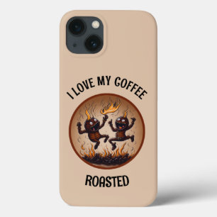 Funda Para iPhone 13 Estuche para teléfono con café tostado