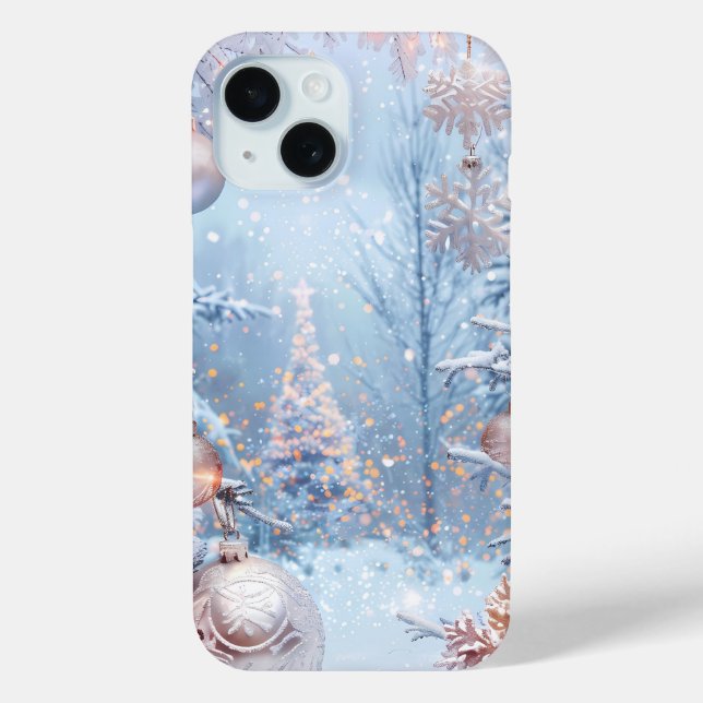 Funda De Case-Mate Para iPhone Estuche para teléfono con encanto Winter Wonderlan (Reverso )