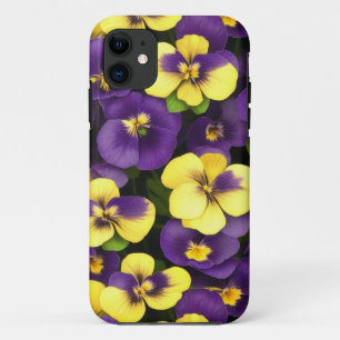 Funda Para iPhone 11 Estuche para teléfono con flores de color amarillo