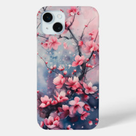 Funda Para iPhone 15 Mini Estuche para teléfono con flores silvestres japone