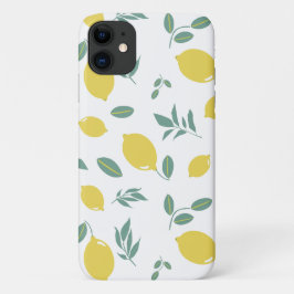 Funda Para iPhone 11 Estuche para teléfono con patrón de limón amarillo