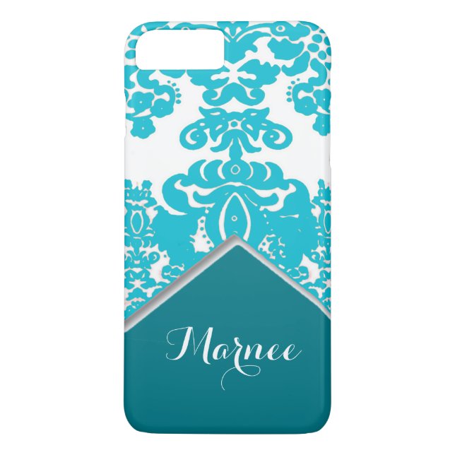 Funda De Case-Mate Para iPhone Estuche para teléfono Damask del personalizado (Reverso)