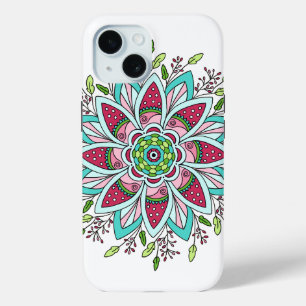 Funda Para iPhone 15 Estuche para teléfono de alimentación de flor
