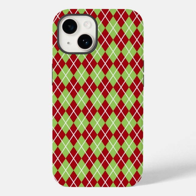 Funda De Case-Mate Para iPhone Estuche para teléfono de argyles para navidades (Reverso )