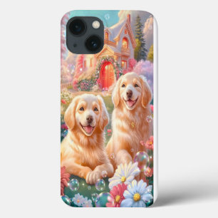 Funda Para iPhone 13 Estuche para teléfono de arte de perro de Golden R