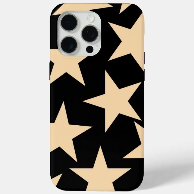 Funda De Case-Mate Para iPhone Estuche para teléfono de Black Stars para protecci (Reverso )