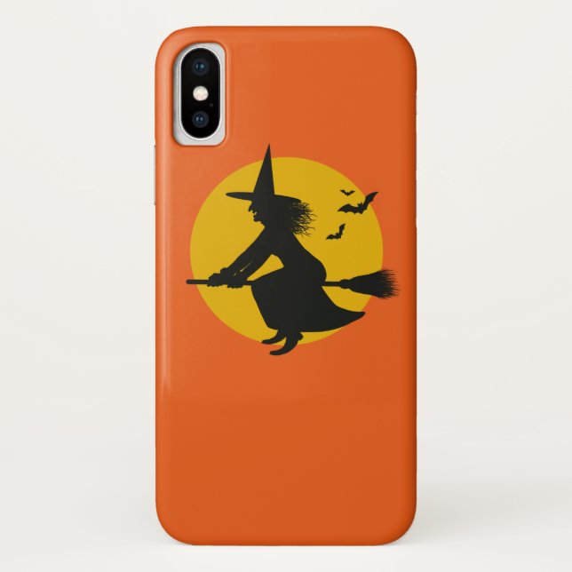 Funda De Case-Mate Para iPhone Estuche para teléfono de Brujas naranja Halloween  (Reverso)