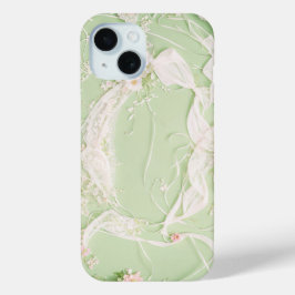Funda Para iPhone 15 Estuche para teléfono de encaje floral romántico