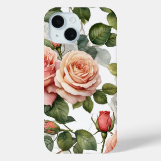 Funda Para iPhone 15 Estuche para teléfono de flores hermoso