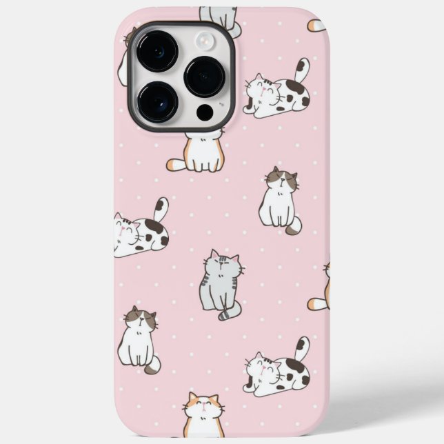 Funda De Case-Mate Para iPhone Estuche para teléfono de gato rosado (Reverso )