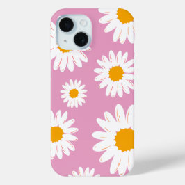 Funda Para iPhone 15 Estuche para teléfono de girasol rosado Pastel - E