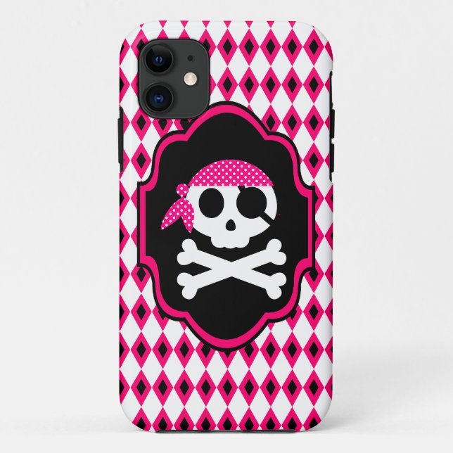 Funda De Case-Mate Para iPhone Estuche para teléfono de Gótico pirata rosado (Reverso)
