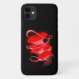 Funda Para iPhone 11 Estuche para teléfono de ostión rojo brillante con