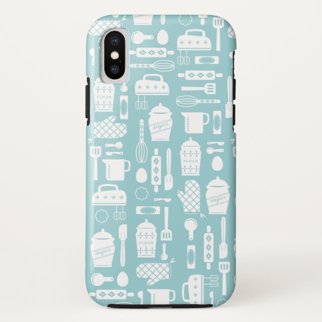 Funda De Case-Mate Para iPhone Estuche para teléfono de panadería azul (Reverso)