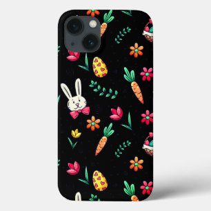 Funda Para iPhone 13 Estuche para teléfono de patrón de Pascua Negra