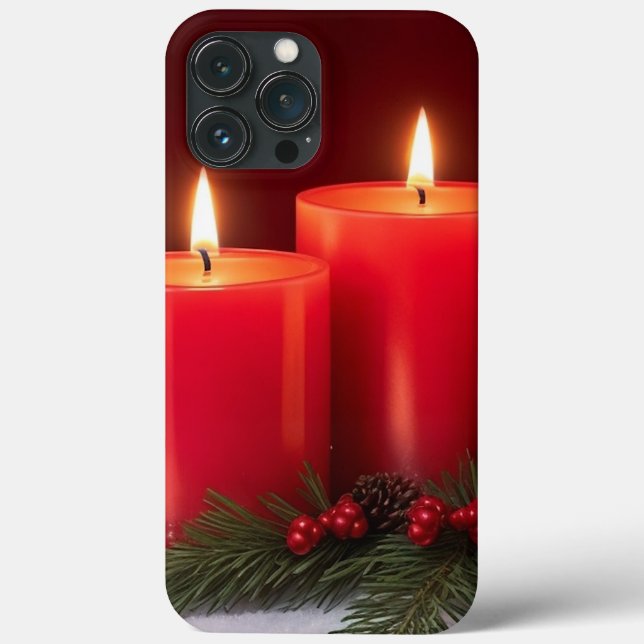 Funda De Case-Mate Para iPhone Estuche para teléfono de velas para Navidades romá (Reverso )